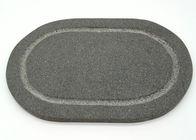 Piatti della griglia della pietra della bistecca del basalto, piastre riscaldanti della griglia di pietra ovale per cucinare