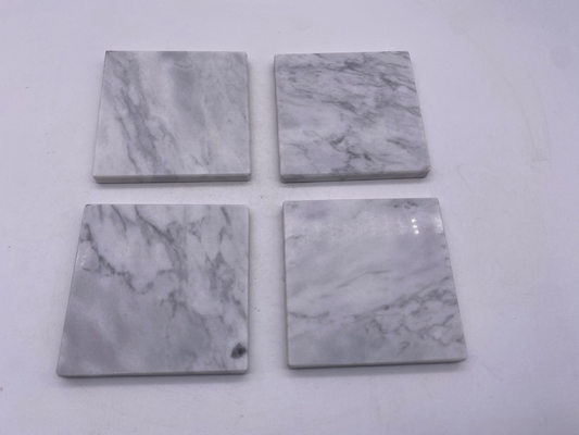 I sottobicchieri di pietra normali di marmo del quadrato hanno lucidato le vene 10 x 10 cm