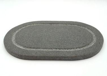 Piatti della griglia della pietra della bistecca del basalto, piastre riscaldanti della griglia di pietra ovale per cucinare